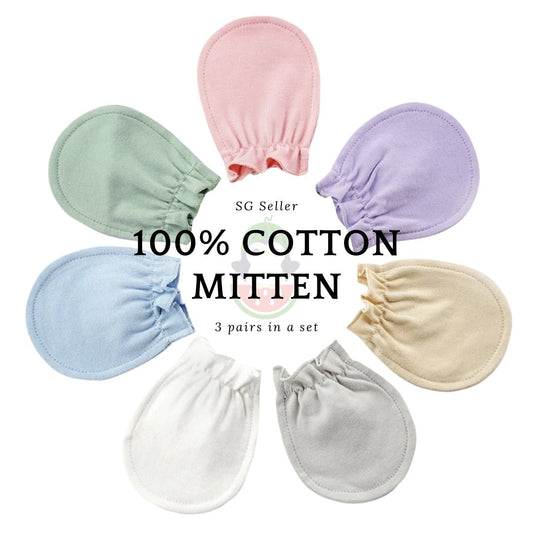 100% Cotton Baby Mitten Pack - thewatermelonkids