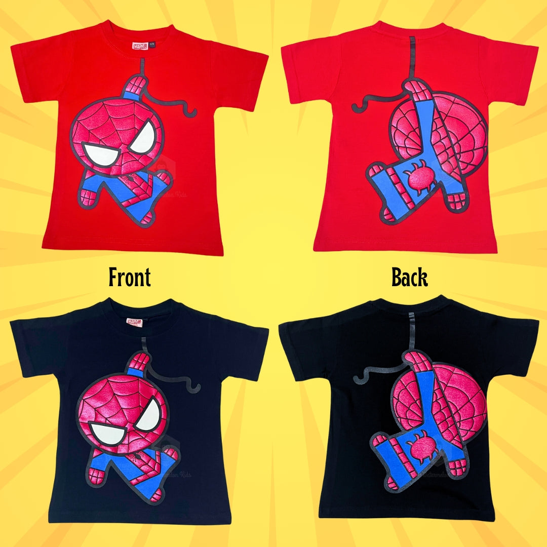 Original Marvel Taiwan 100% Cotton T-Shirt for Children to Adult - Spiderman, Ironman, Captain America