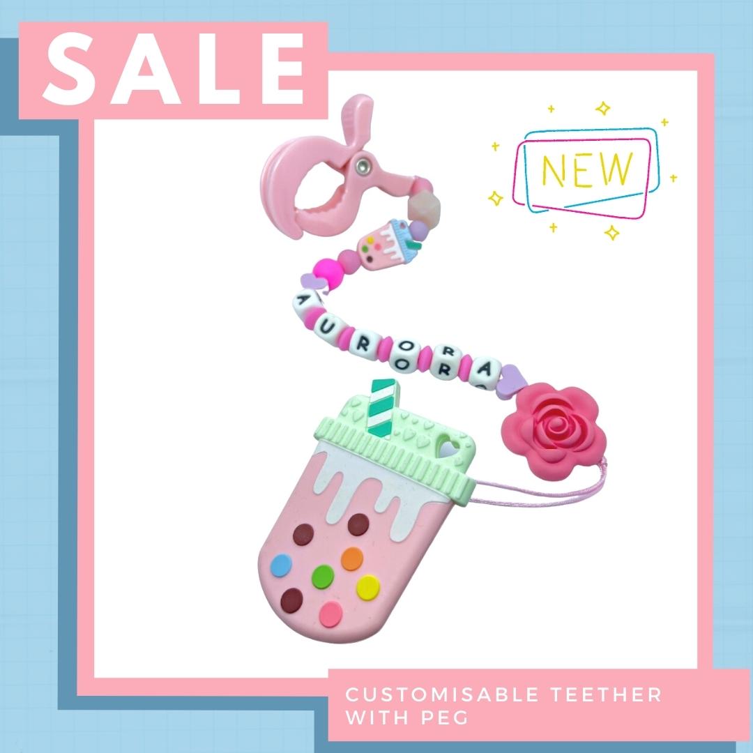 Customisable Teether with Peg - thewatermelonkids