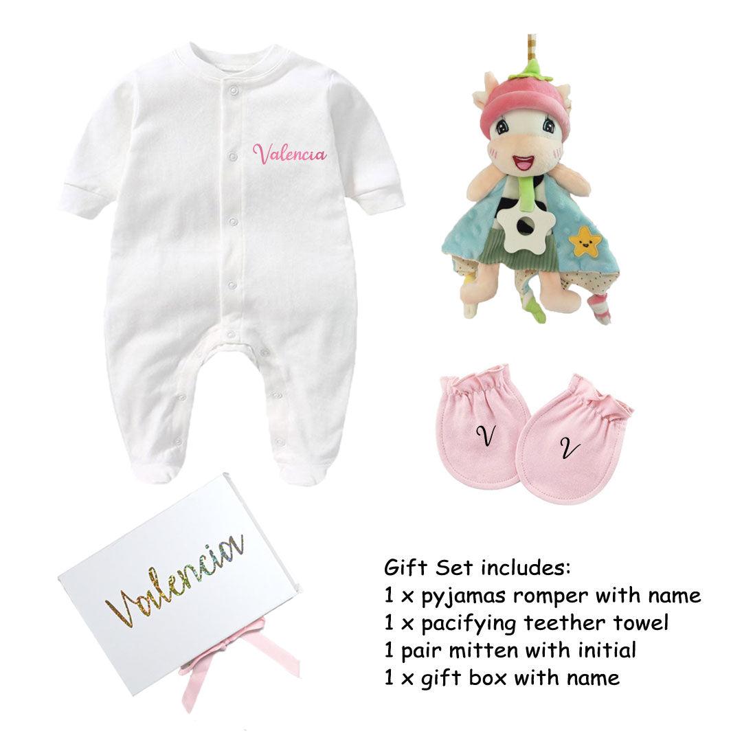 Customised 100% Cotton Baby Pyjamas Gift Set