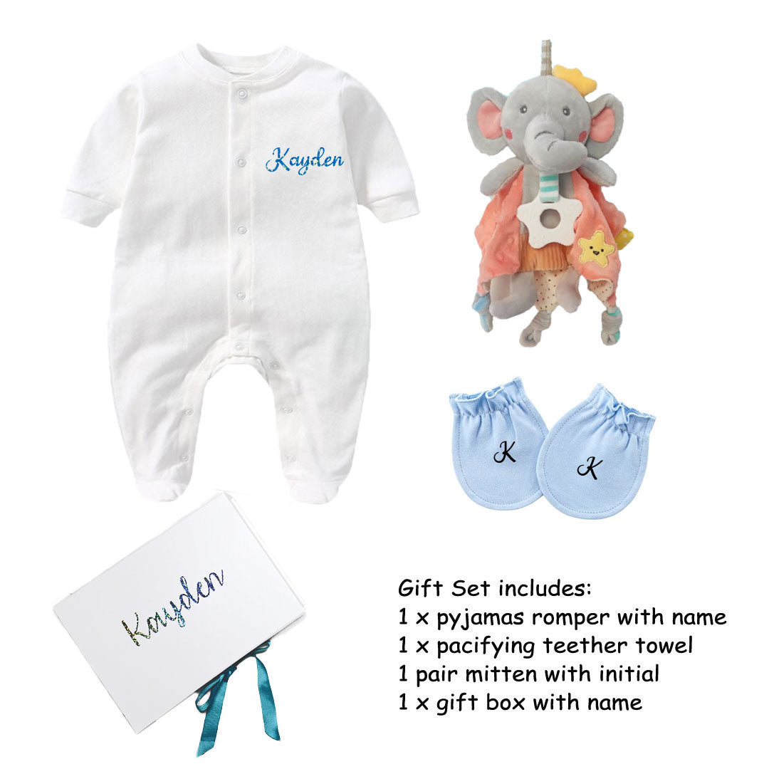 Customised 100% Cotton Baby Pyjamas Gift Set