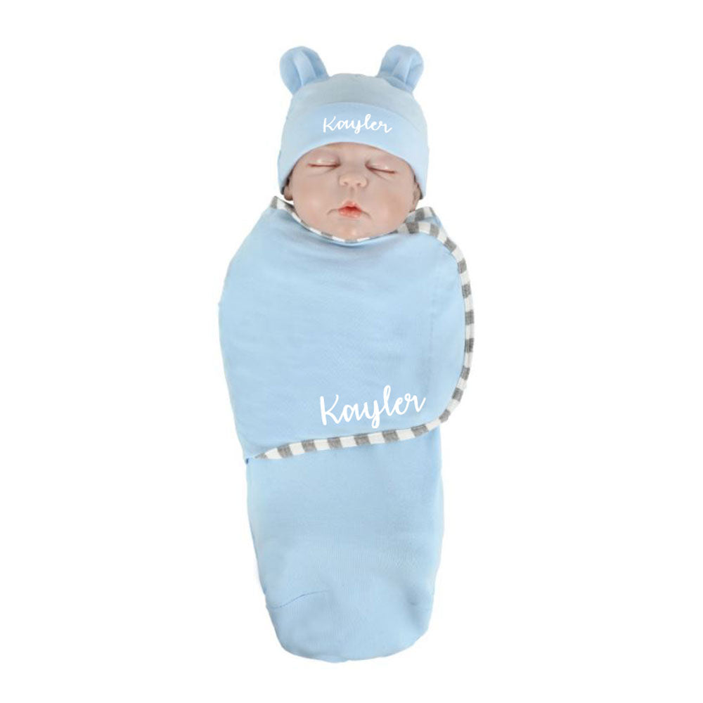 Personalised Baby Cotton Swaddle