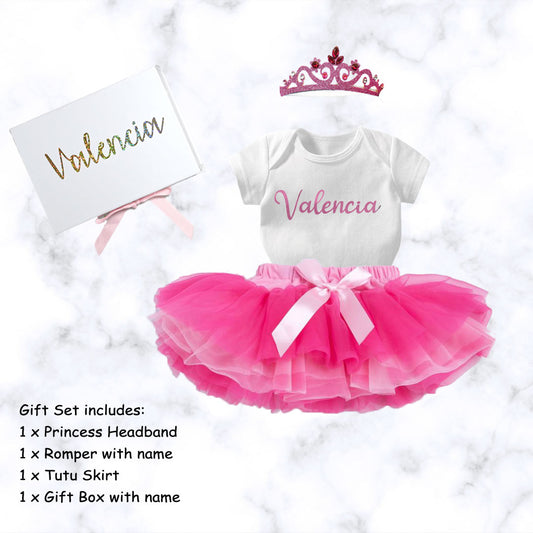 Personalised 100 Days Baby Shower Girl Princess Gift Set