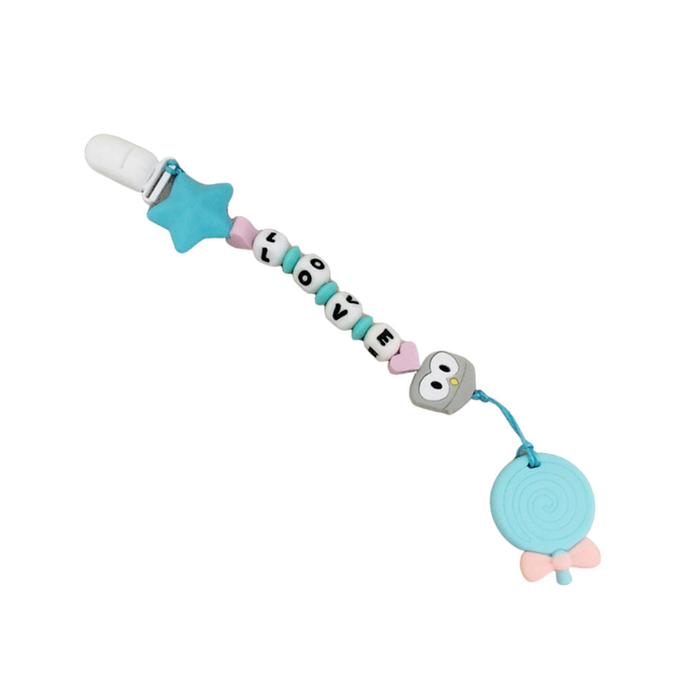 Love Lollipop Teether with Pacifier Clip