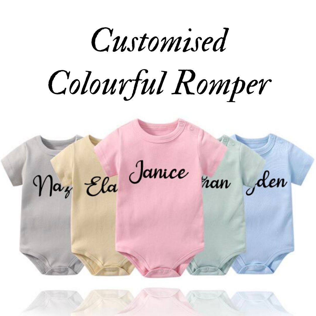 Customised 100% Cotton Baby Romper (Newborn to 12 Months)