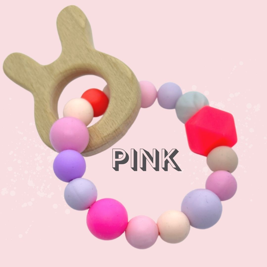 Teething Bracelet - Wooden Rabbit