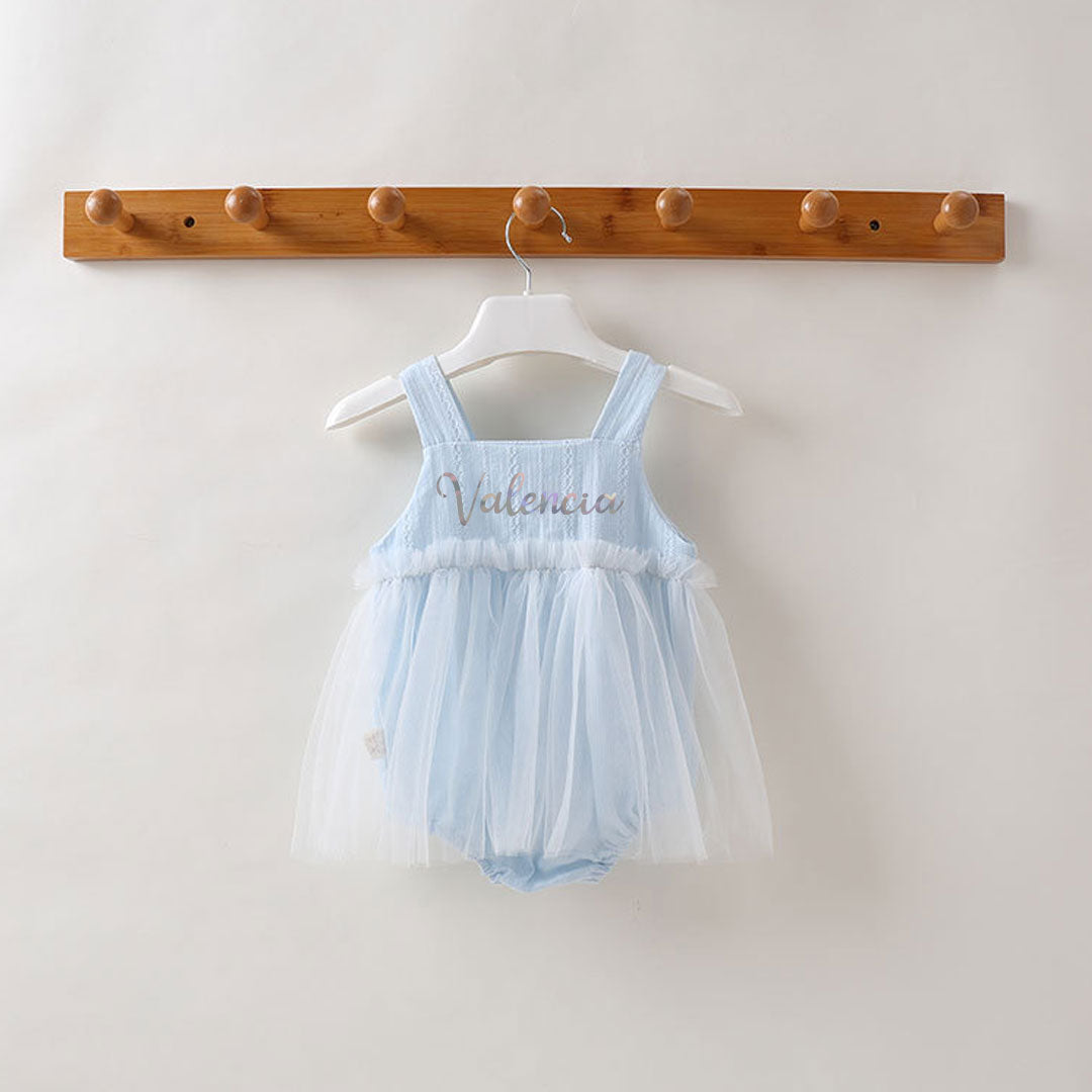 Personalised 100% Cotton 1-Year-Old Toddler Girl Princess Romper Dress