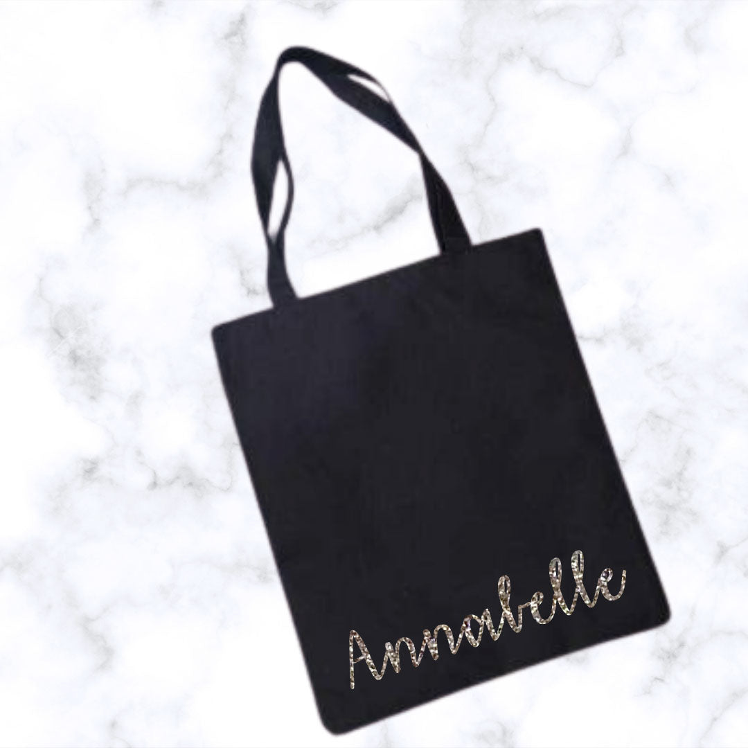 Personalised Handmade Fabric Tote Bag - 22cm x 28cm