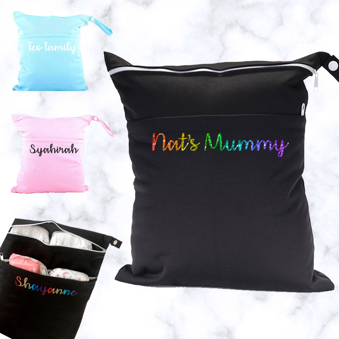 Personalised Portable Baby Waterproof Diaper Wet Bag